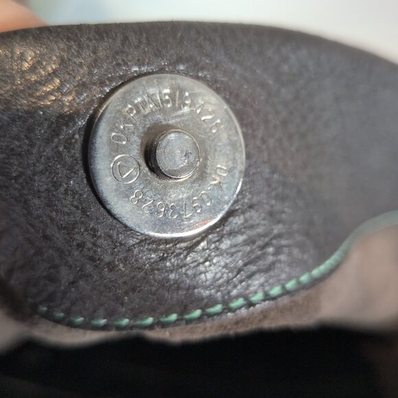 Rowland Leather Canada 2 Strap Shoulder Purse Brown Teal Blue Magnetic Bag - Picture 11 of 16